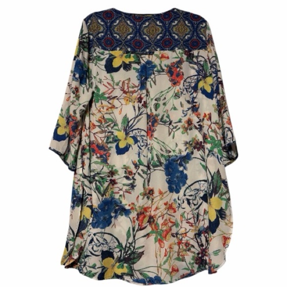 Fig and Flower floral print tunic boho chic - Picture 3 of 5